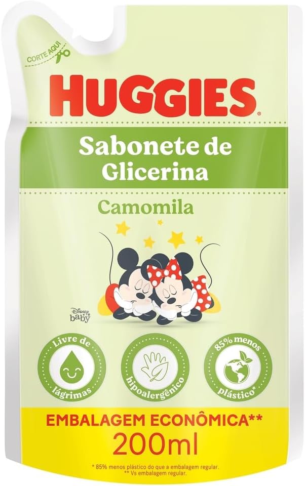 Sabonete Líquido Huggies Camomila para Recém-Nascido Refil 200 ml