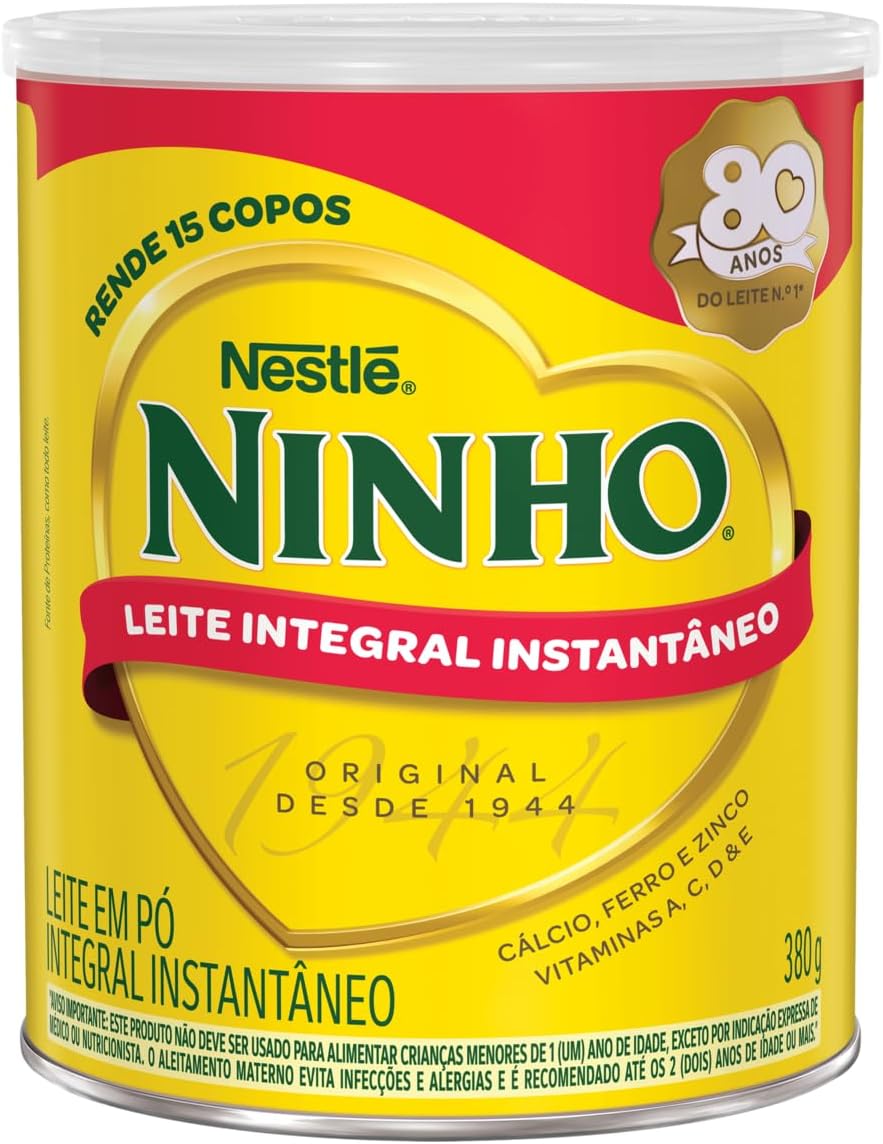 Leite Pó Instantâneo Integral Ninho Lata 380g