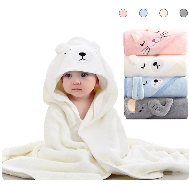 Toalha De Banho Infantil Com Capuz Felpuda Infantil Bebe Crianca Bichinhos Grand...