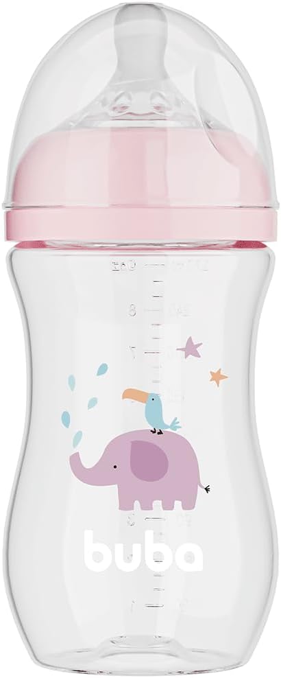 Buba  Mamadeira Easy Flow Elefante Rosa 270ml