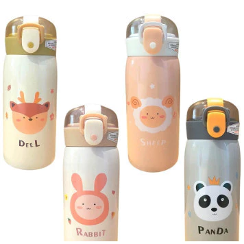 Garrafa Térmica de Bichinho em Inox 350ml Adulto e Infantil Trabalho Escola Acad...