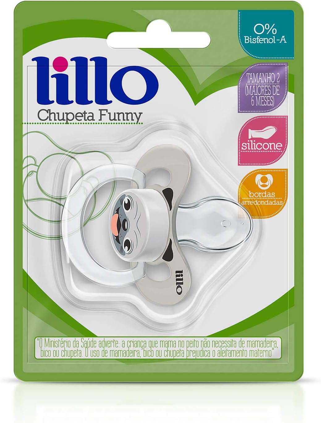 Lillo Chupeta Funny Animais Silicone Anatômico Cachorro Tamanho 2 Lillo Bege ...