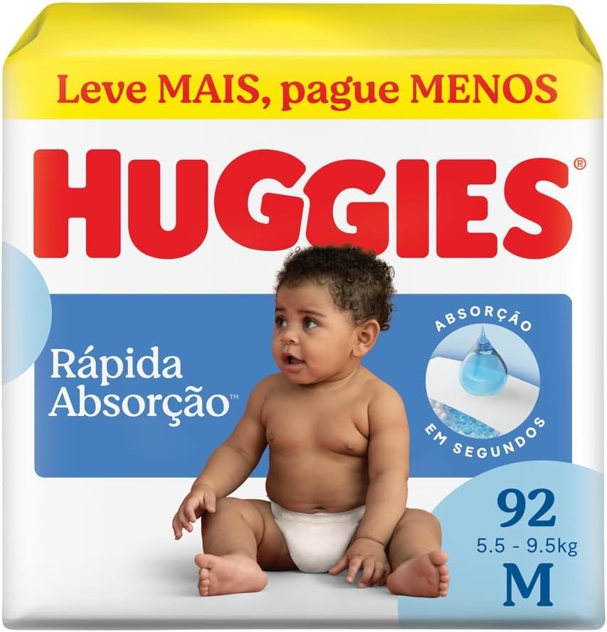 Huggies Fralda Tripla Proteção M 92 Un
