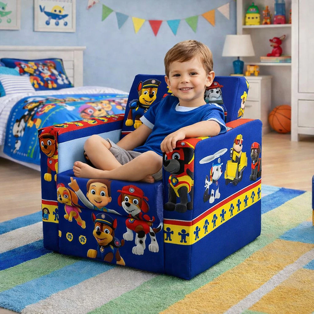 Sofazinho Infantil Menino E Menina Personagens Estampados Confortável Compacto D...