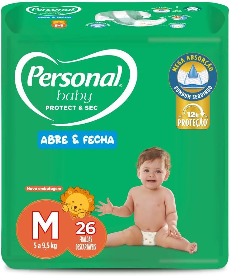 Personal Fralda Baby Protect & Sec M Jumbo  26 unidades