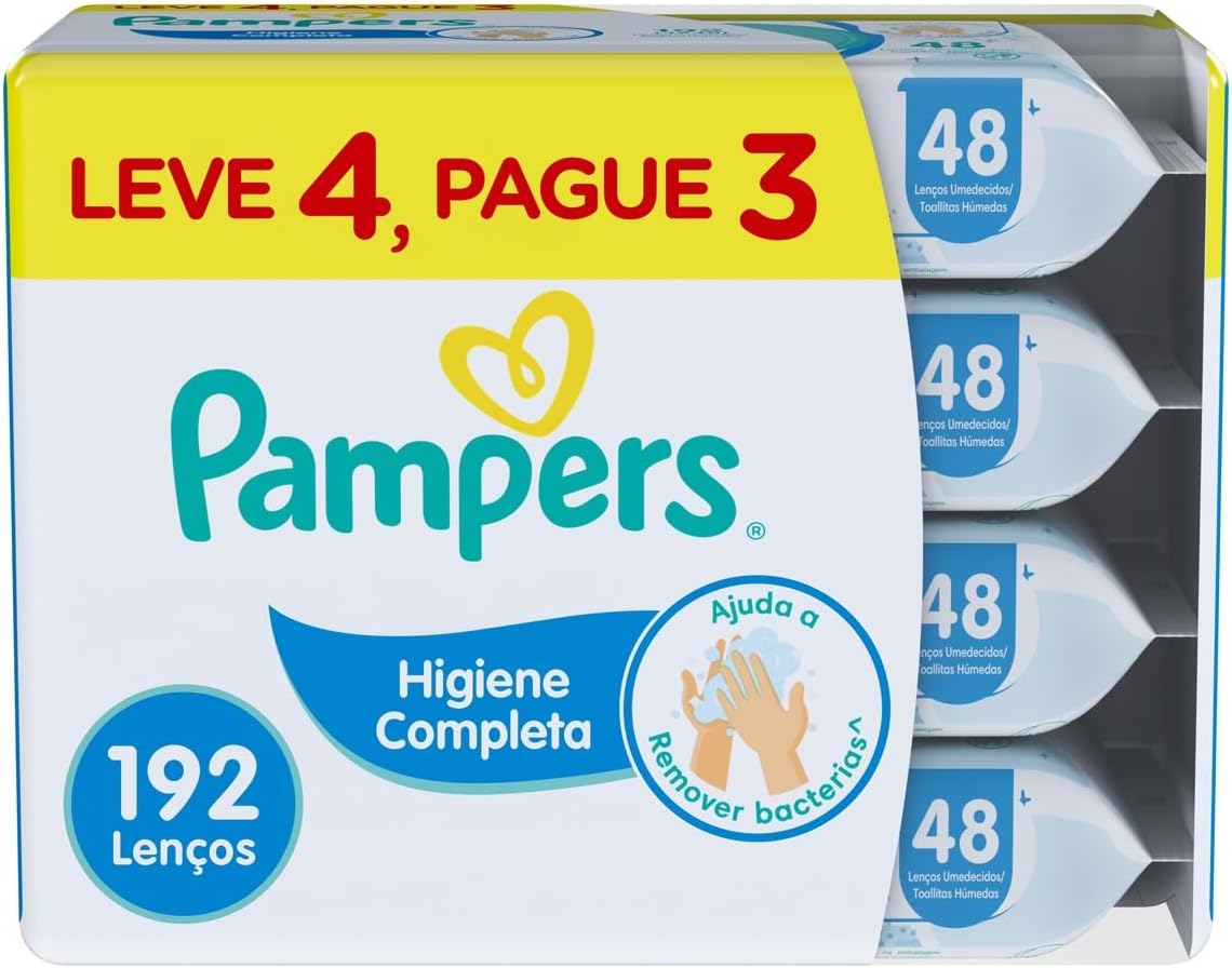 Lenços Umedecidos Pampers Higiene Completa192 Unidades