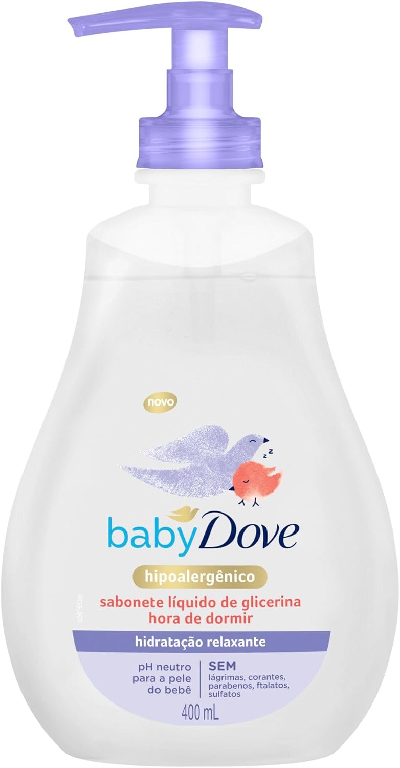 Baby Dove Sabonete Líquido De Glicerina Hidratação Relaxante Hora De Dormir Fras...