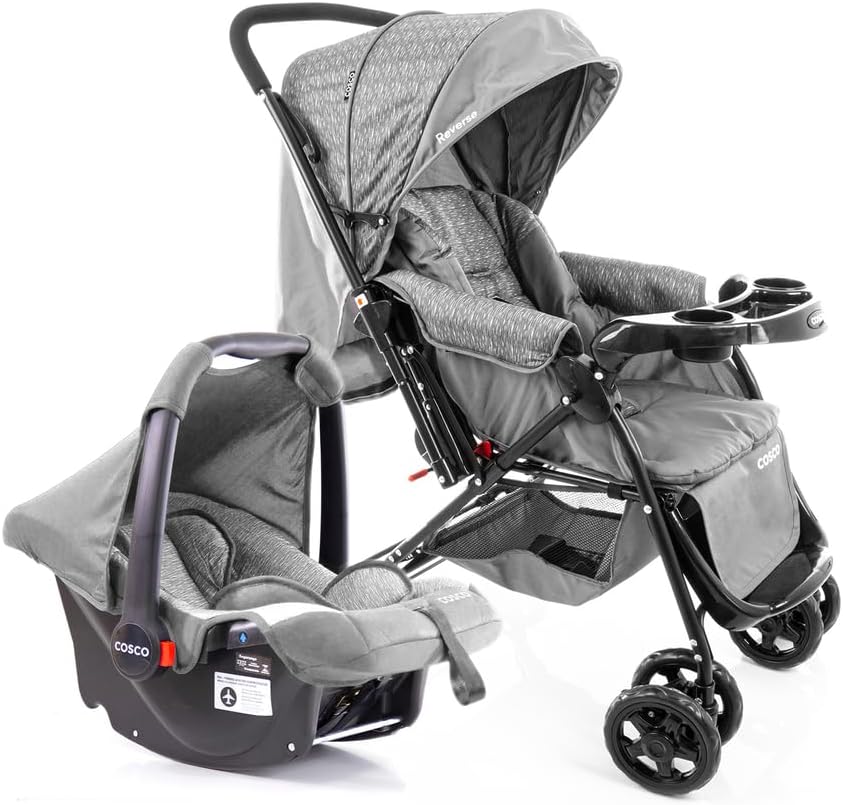 Cosco Kids  Travel System Reverse  Cinza Rajado