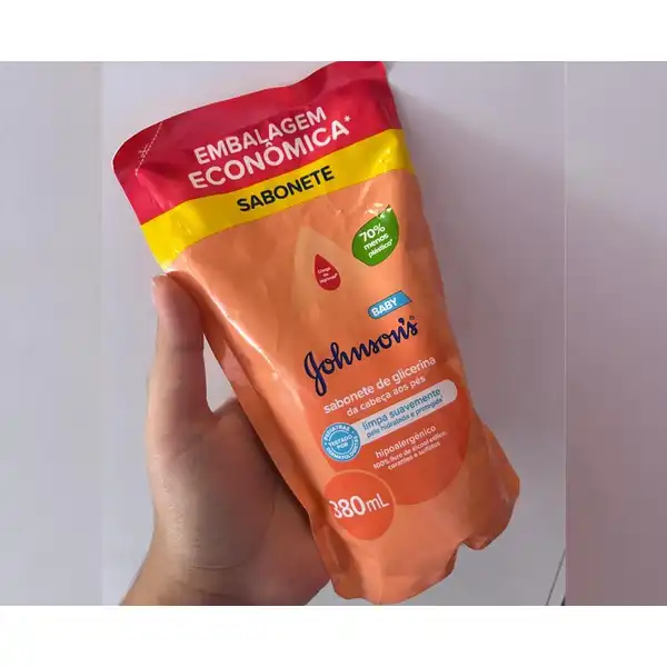 Sabonete Líquido Refil Glicerina Da Cabeça Aos Pés Johnson's Baby  380ml