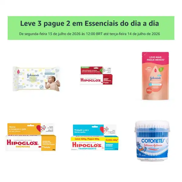 Leve 3 pague 2 em Essenciais do dia a dia