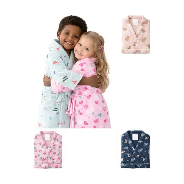 Roupão Microfibra Estampado (Tam. 4 ao 14)