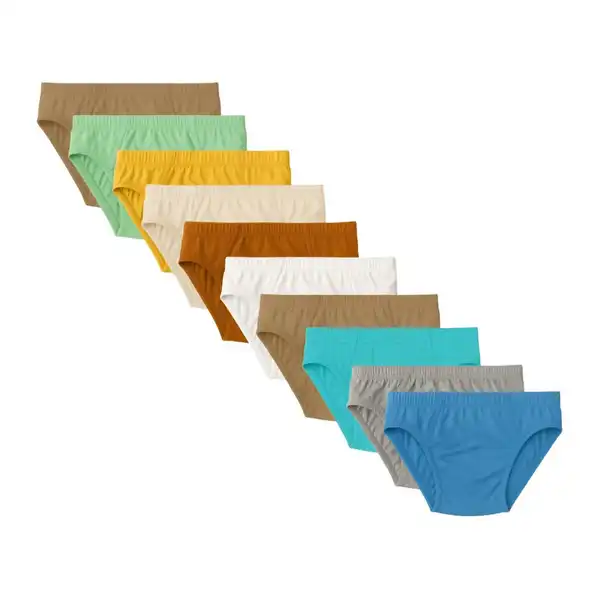 Kit 12 Cuecas Infantil Slip 100% Algodão  (Tam. 1 ao 12)