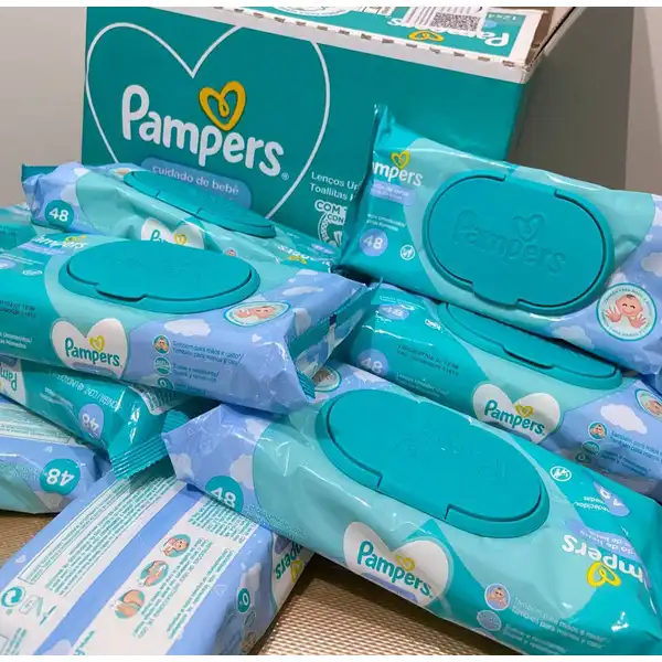 Lenços Umedecidos Pampers, Cuidado de bebê 12 pacotes em total 576 Unidades