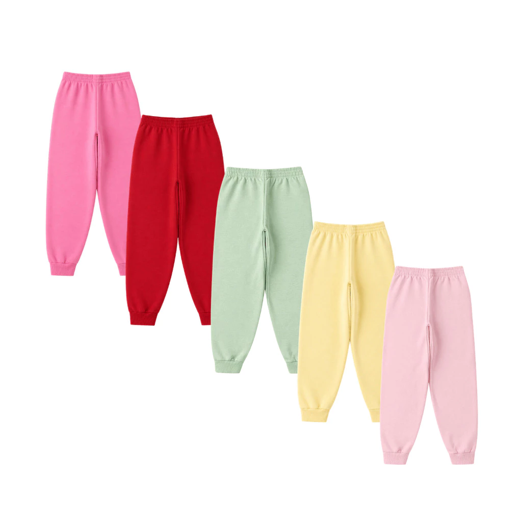 Kit 5 a 2 Calças Moletom Infantil Feminino Inverno Premium Super Confortável Men...