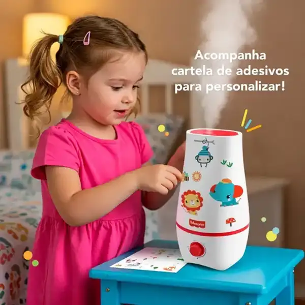 Umidificador de Ar Ultrassônico 2 2L Bivolt Automático Fisher Price - HC055