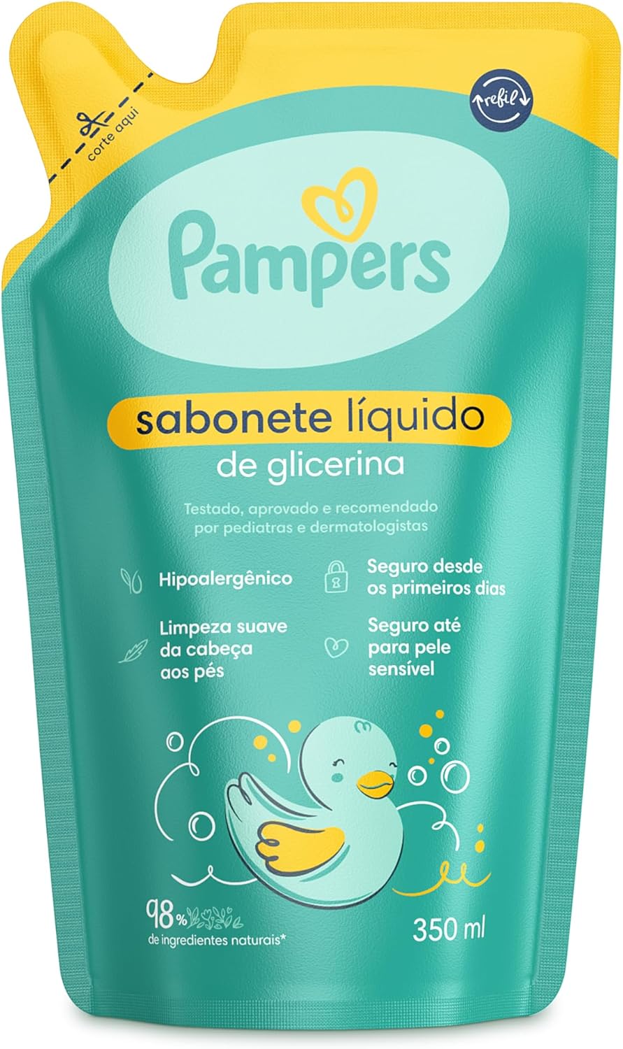 PAMPERS REFIL SABONETE LÍQUIDO GLICERINA 350ml