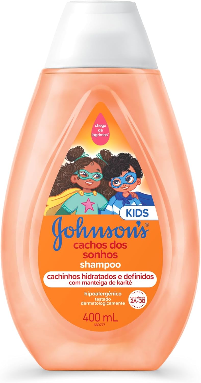 Johnson's Baby Shampoo Infantil Para Cabelos Cacheados Cachos Dos Sonhos  400ml