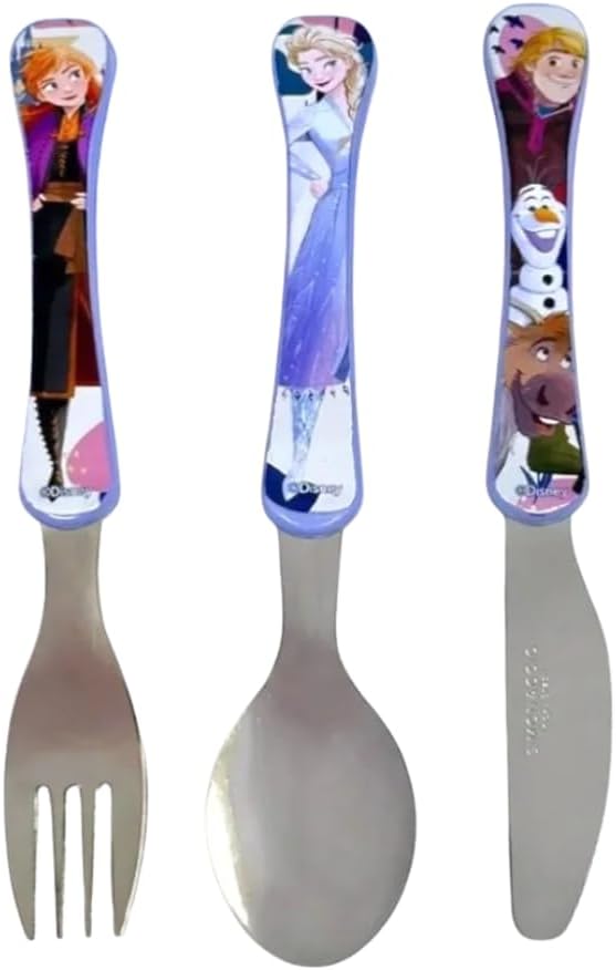 SIMONAGGIO Jogo de Talheres Infantil Disney Kids Frozen - Kit de Talheres de Aço...