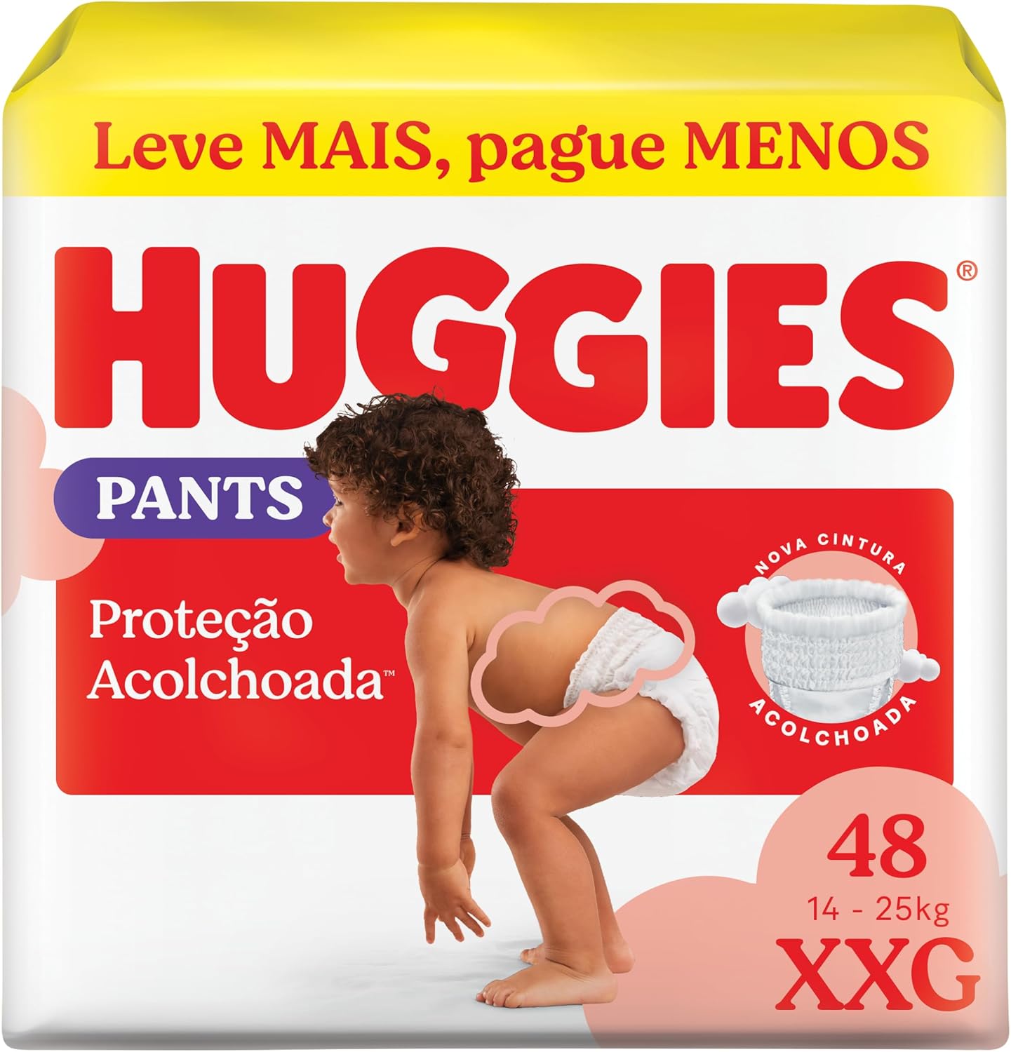 Fralda Pants Huggies Supreme Care  Tamanho XXG  48 Unidades  Estilo Roupinha com...