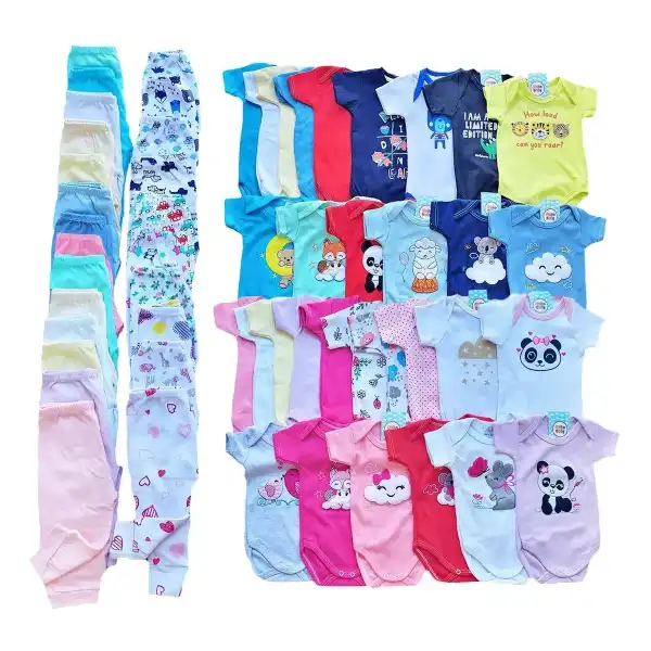 Kit 10 Peças Maternidade De Roupas De Bebê Menino Menina