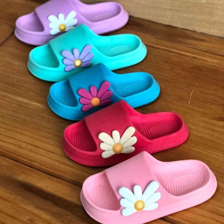 Chinelo Nuvem Infantil Menina Margarida Slide Super Macio Resistente Leve Confor...