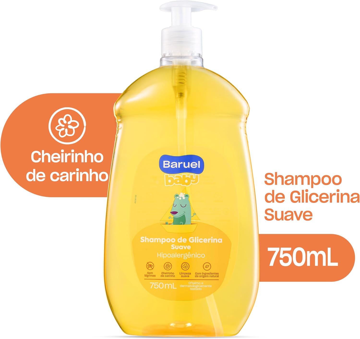 Shampoo Infantil Glicerina Suave 750ml – Baruel Baby