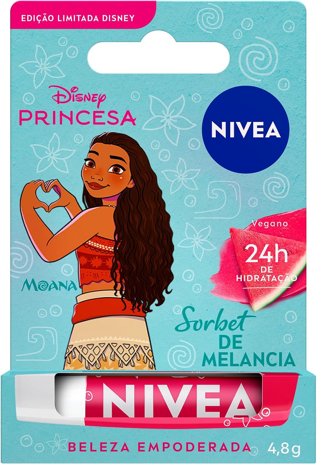 NIVEA Hidratante Labial Sorbet de Melancia Ed Limitada Moana Disney Princesa 4...
