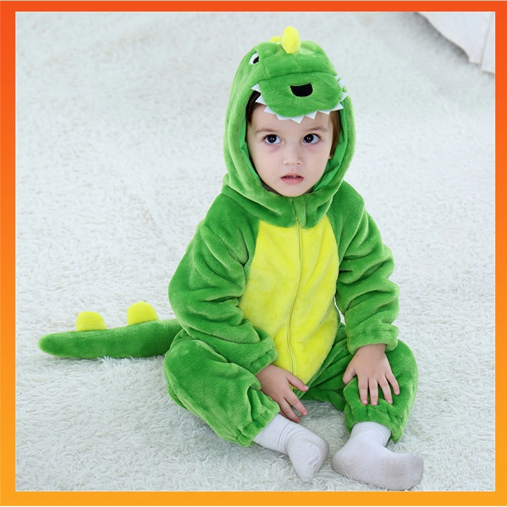 Baby Kigurumi Dinossauro Stitch Cartoon Romper Infantil Kids Cute Lion Animal Ju...