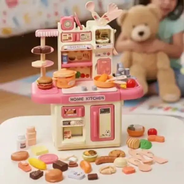 Cozinha De Brinquedo Mini Chef Com Acessórios Luz e Água - Brinq Kids ✅ Por: R$ 50,92